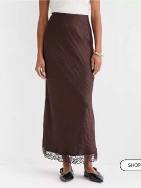 NWT Loft Lace Trim Maxi Skirt